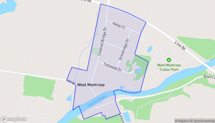 Map of West Montrose