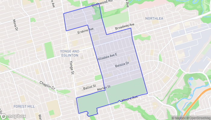 Map of Mount Pleasant East