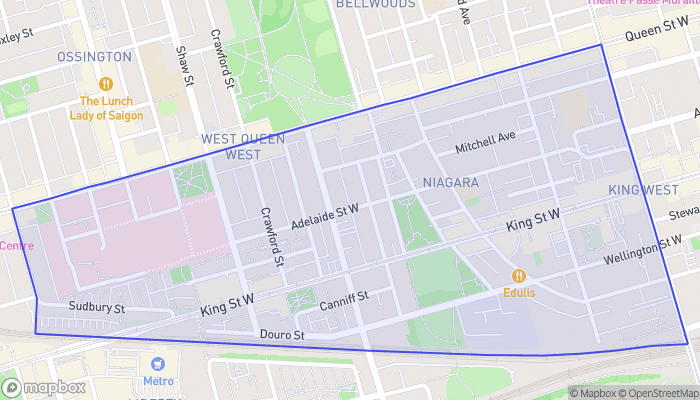 Map of West Queen West